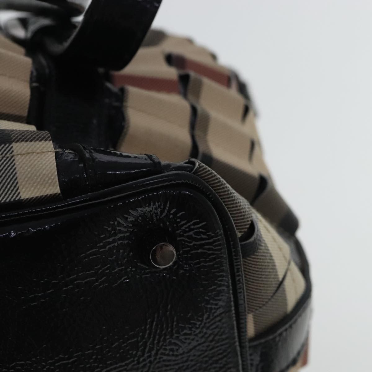 Burberry Nova Check Beige Canvas Handbag (Pre-Owned) Size ONE SIZE - 9 Thumbnail