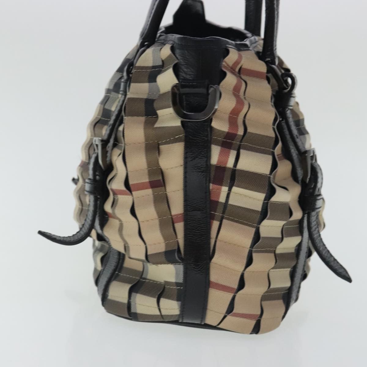Burberry Nova Check Beige Canvas Handbag (Pre-Owned) Size ONE SIZE - 3 Thumbnail