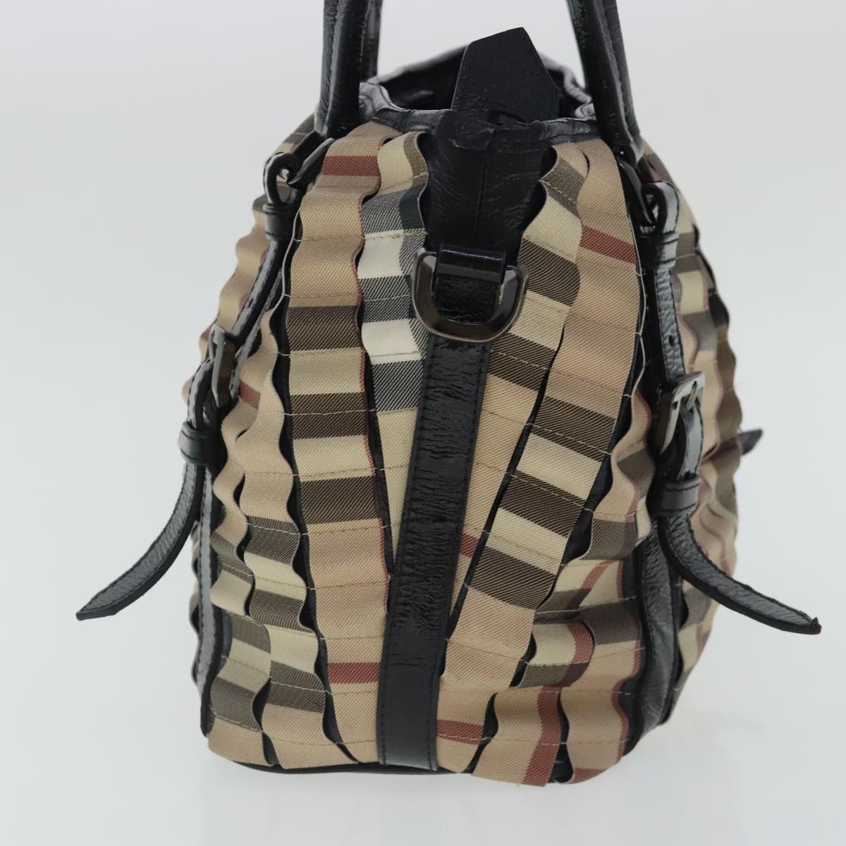 Burberry Nova Check Beige Canvas Handbag (Pre-Owned) Size ONE SIZE - 4 Thumbnail