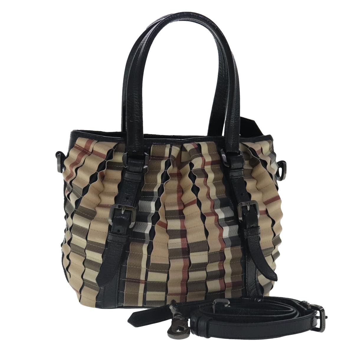 Burberry Nova Check Beige Canvas Handbag (Pre-Owned) Size ONE SIZE - 15 Thumbnail