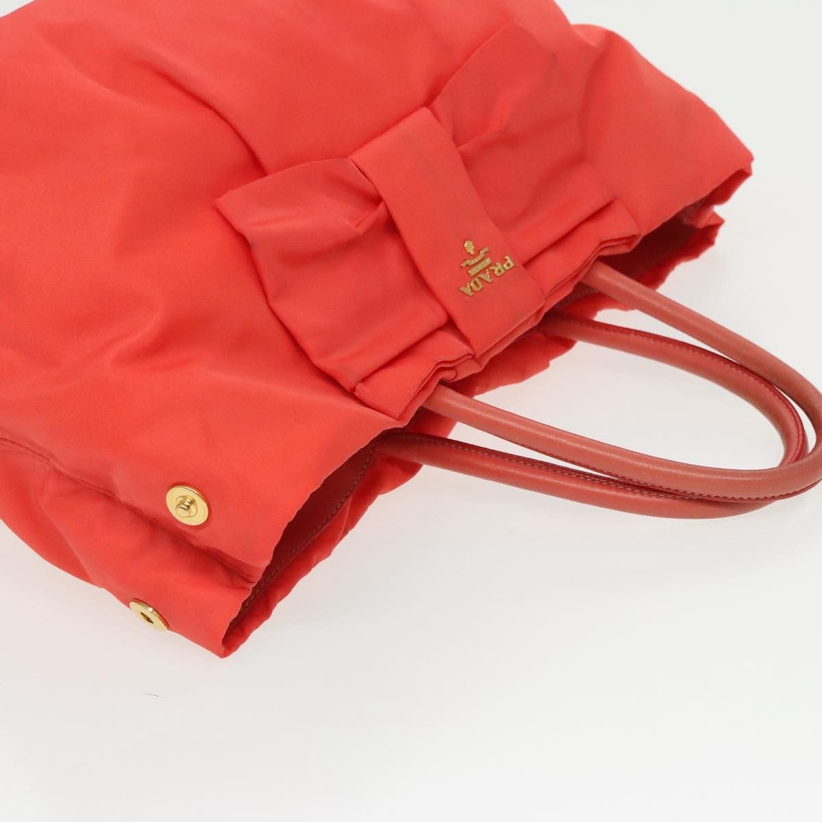 Prada Ribbon Orange Synthetic Handbag (Pre-Owned) Size ONE SIZE - 17 Thumbnail