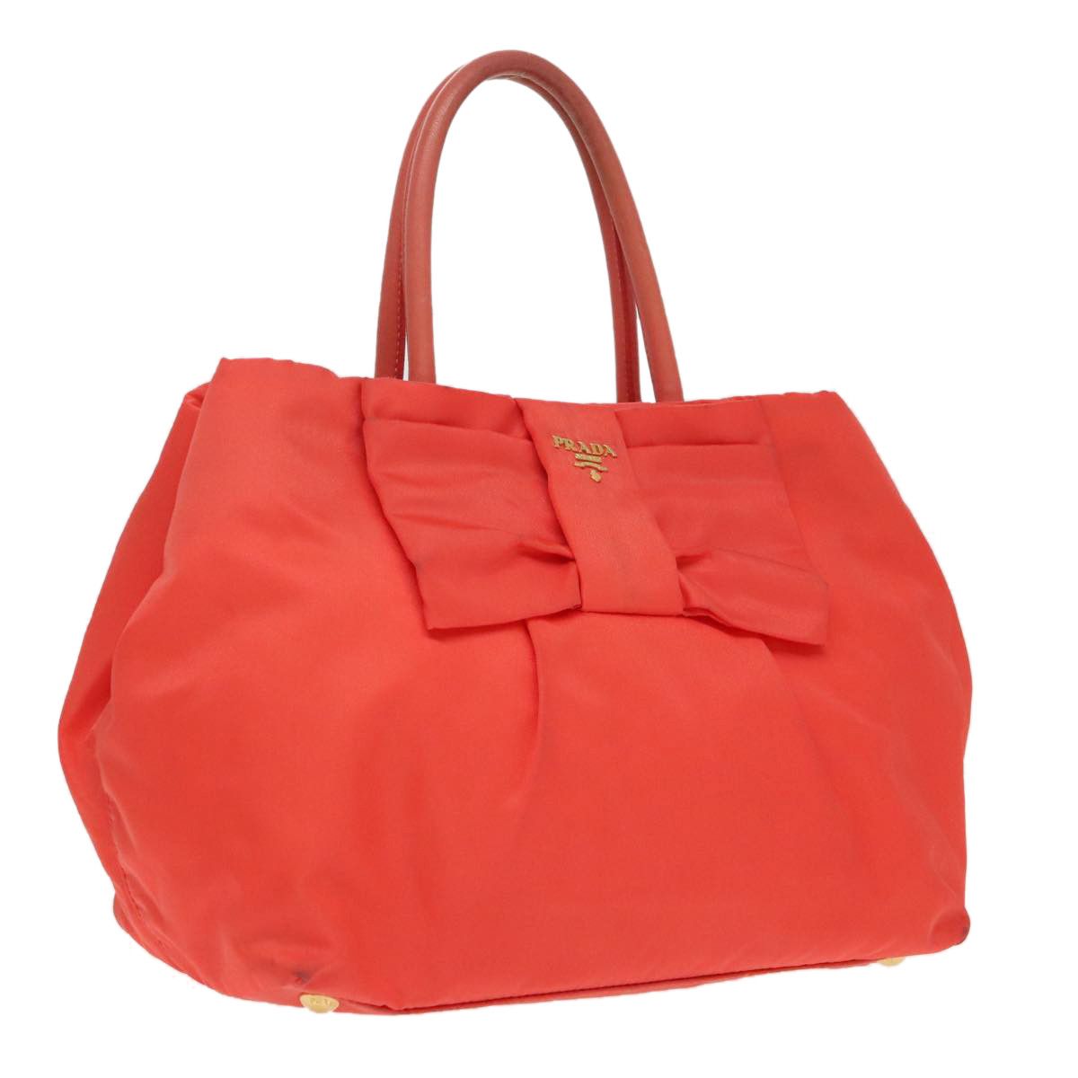Prada Ribbon Orange Synthetic Handbag (Pre-Owned) Size ONE SIZE - 18 Thumbnail