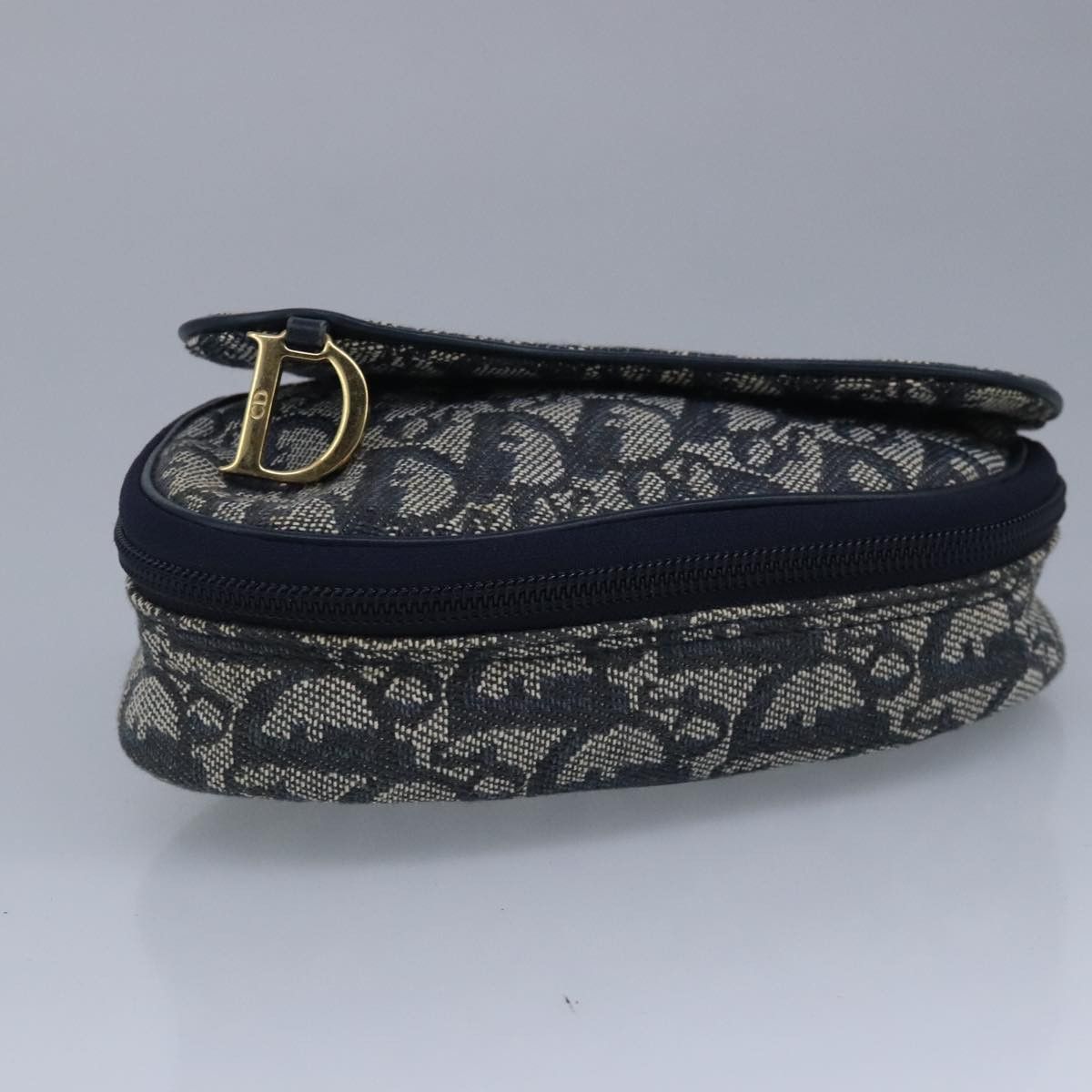 Dior Saddle Navy Canvas Wallet (Pre-Owned) Size ONE SIZE - 4 Thumbnail