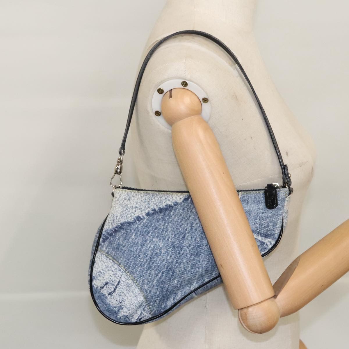 Dior Saddle Blue Canvas Clutch Bag (Pre-Owned) Size ONE SIZE - 11 Thumbnail