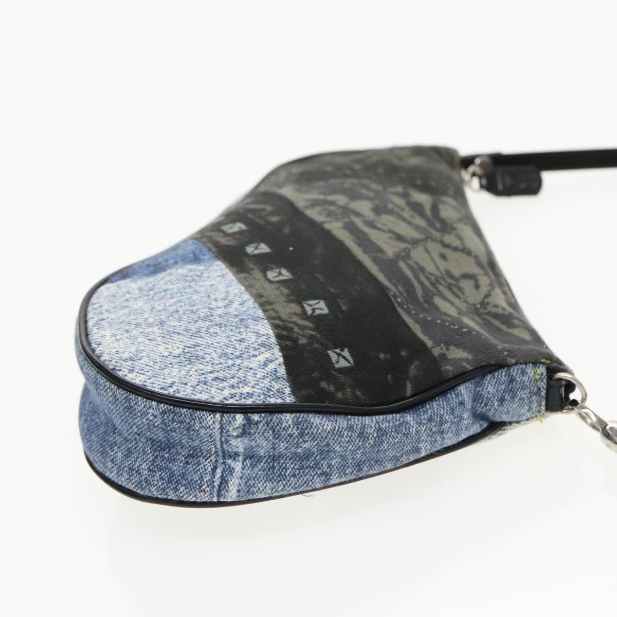 Dior Saddle Blue Canvas Clutch Bag (Pre-Owned) Size ONE SIZE - 4 Thumbnail