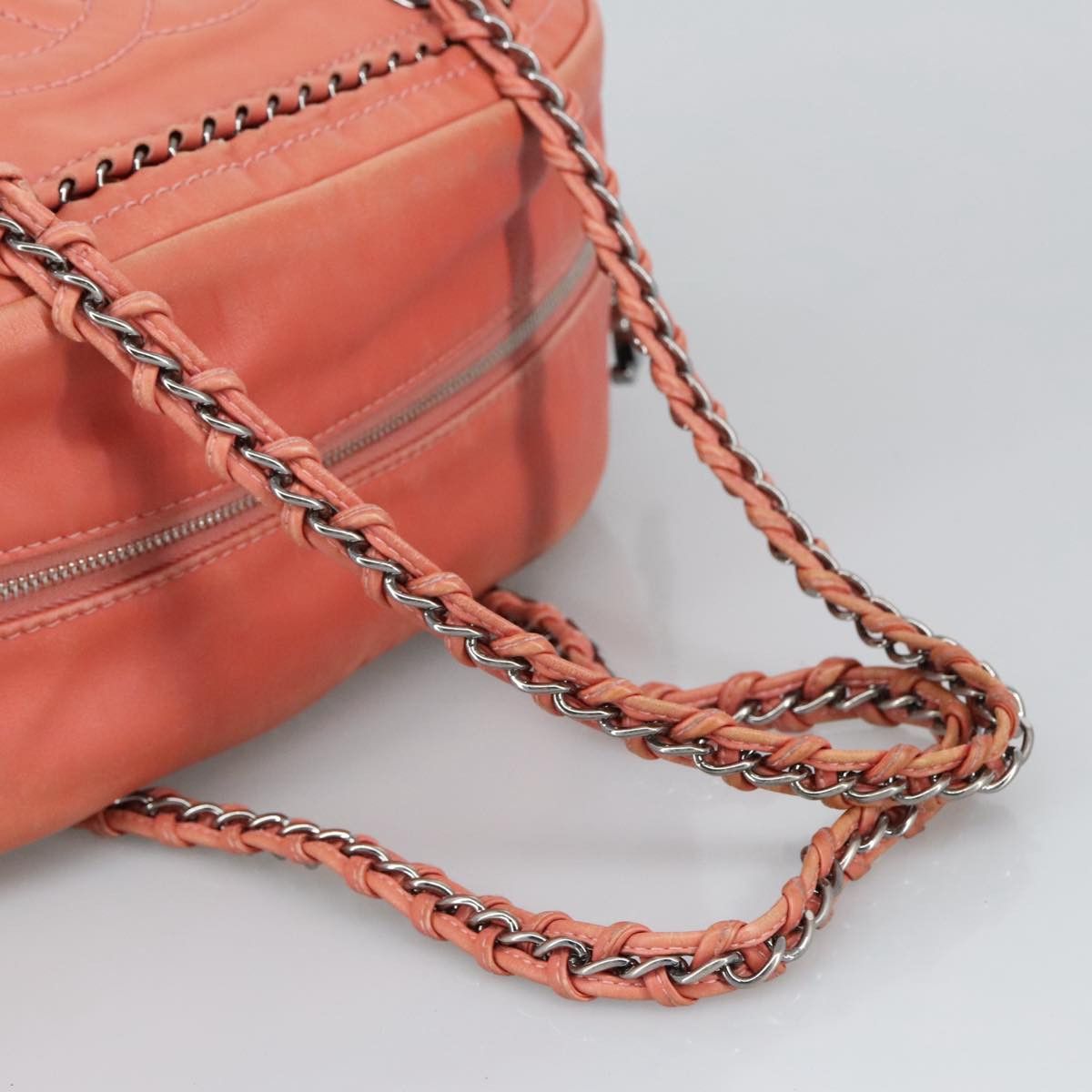 Chanel Logo Cc Pink Leather Handbag (Pre-Owned) Size ONE SIZE - 4 Thumbnail