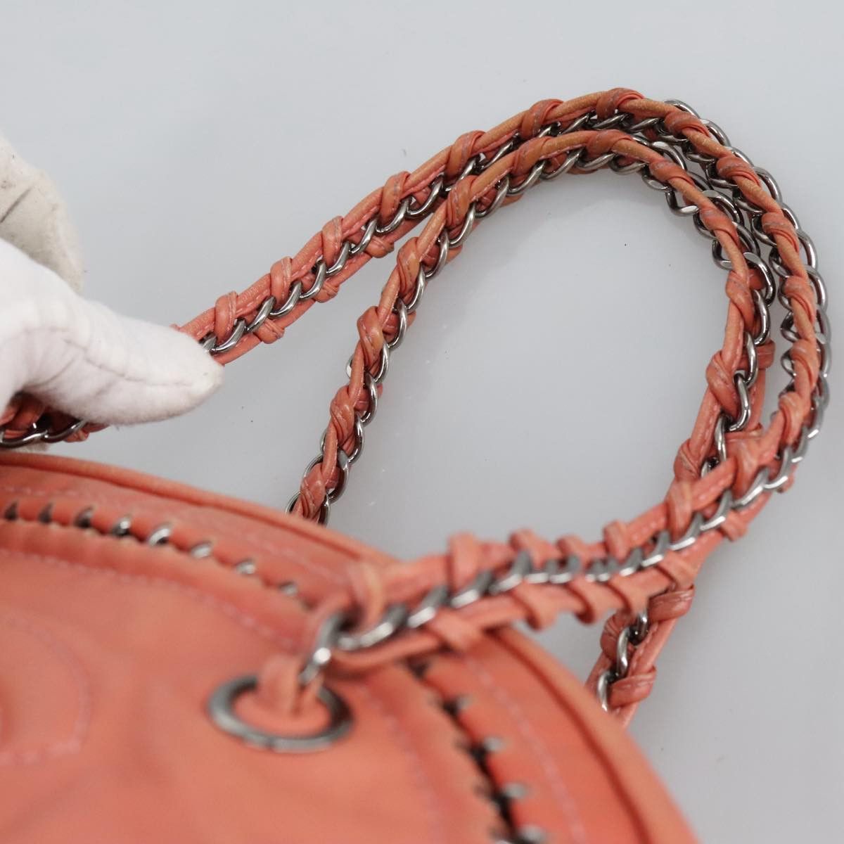 Chanel Logo Cc Pink Leather Handbag (Pre-Owned) Size ONE SIZE - 14 Thumbnail