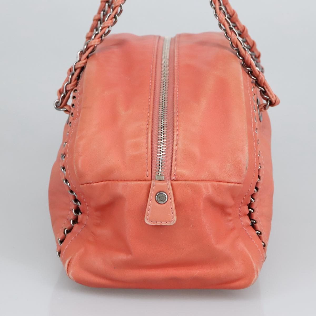 Chanel Logo Cc Pink Leather Handbag (Pre-Owned) Size ONE SIZE - 12 Thumbnail
