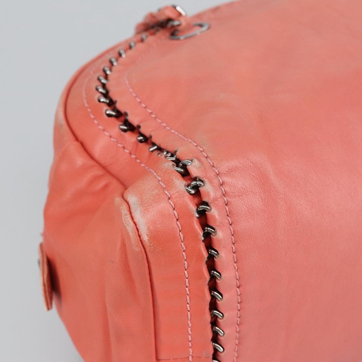 Chanel Logo Cc Pink Leather Handbag (Pre-Owned) Size ONE SIZE - 17 Thumbnail