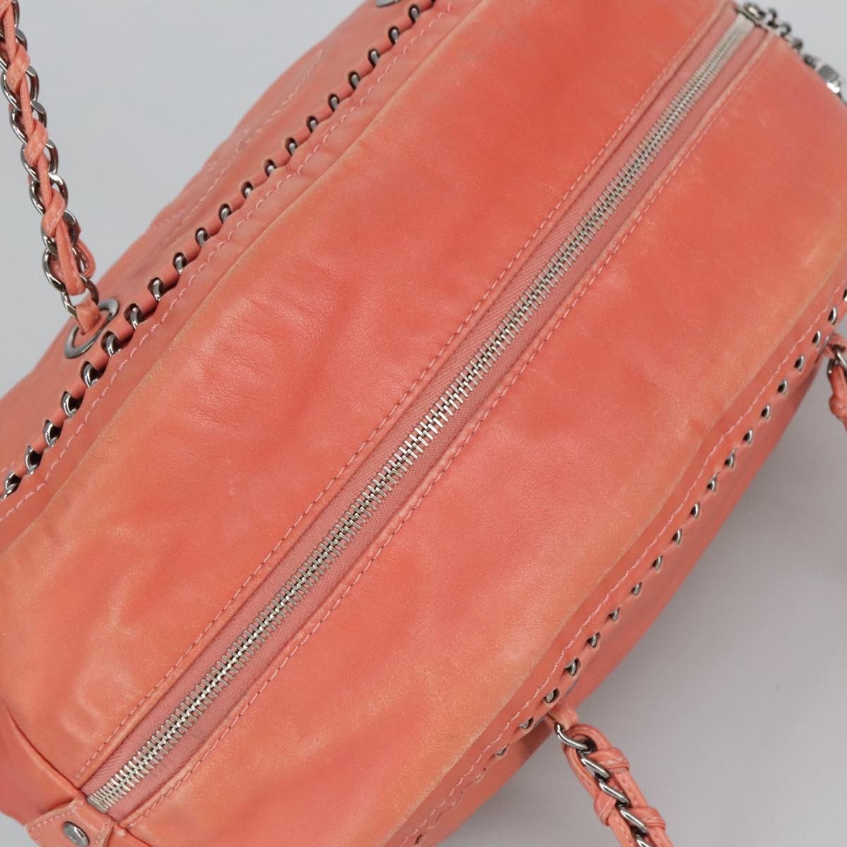 Chanel Logo Cc Pink Leather Handbag (Pre-Owned) Size ONE SIZE - 13 Thumbnail