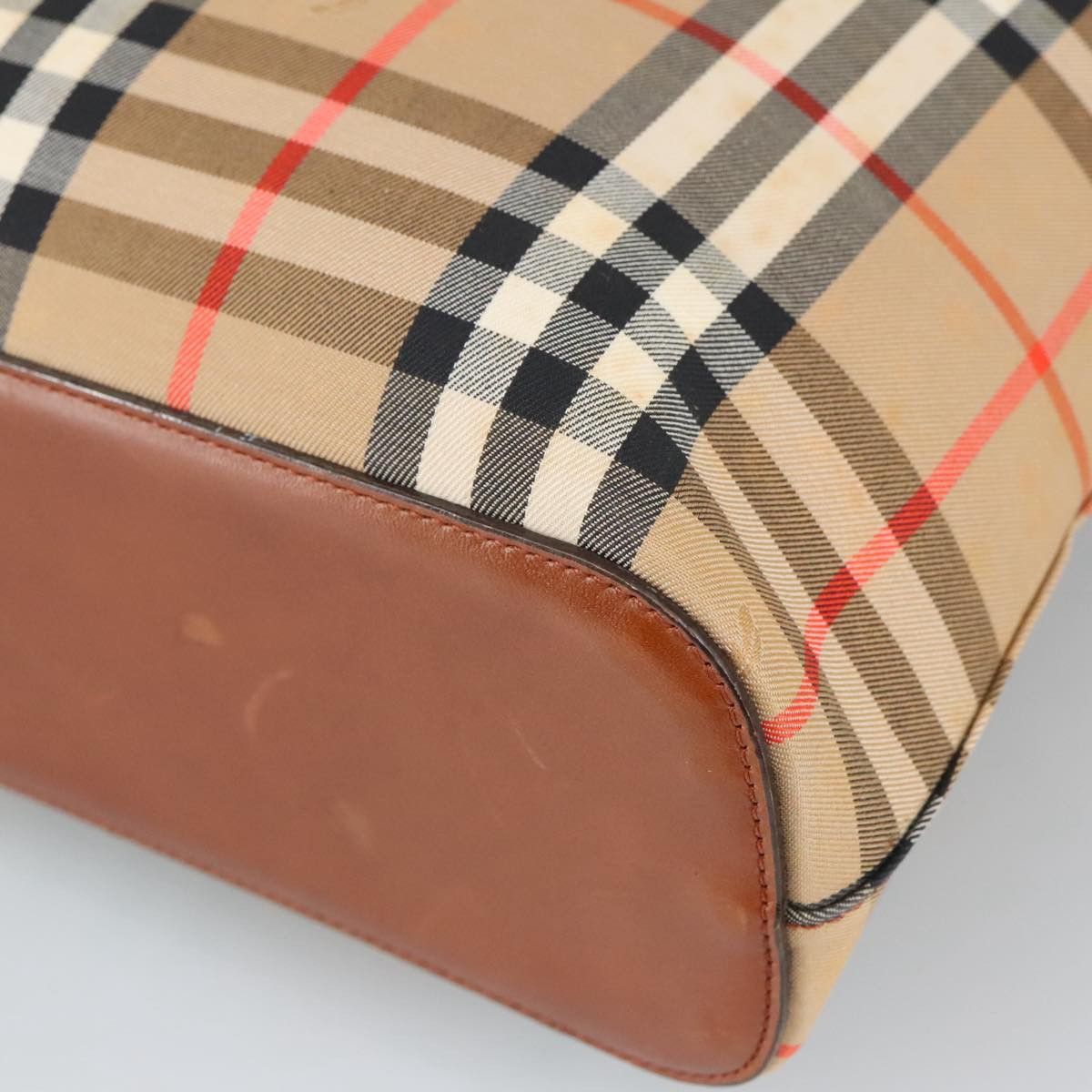 Burberry Nova Check Beige Canvas Tote Bag (Pre-Owned) Size ONE SIZE - 11 Thumbnail