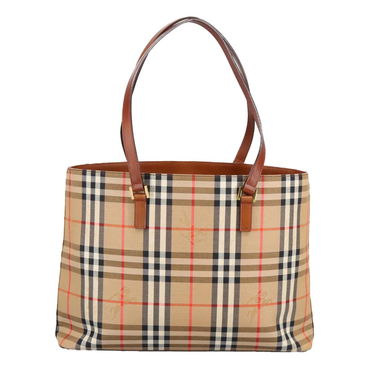 Burberry Nova Check Beige Canvas Tote Bag (Pre-Owned) Size ONE SIZE - 2 Thumbnail
