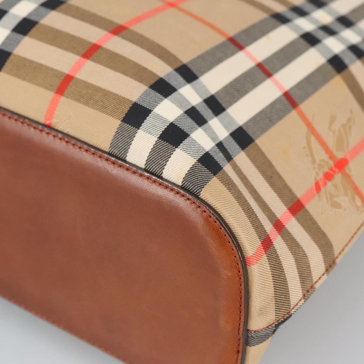 Burberry Nova Check Beige Canvas Tote Bag (Pre-Owned) Size ONE SIZE - 9 Thumbnail