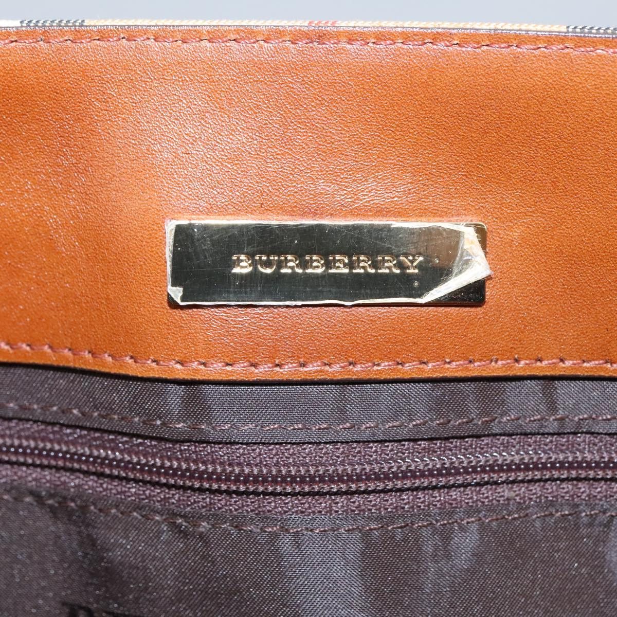 Burberry Nova Check Beige Canvas Tote Bag (Pre-Owned) Size ONE SIZE - 14 Thumbnail