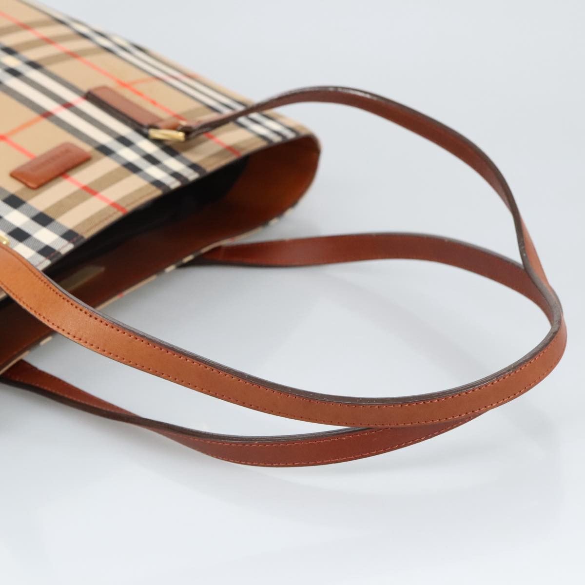 Burberry Nova Check Beige Canvas Tote Bag (Pre-Owned) Size ONE SIZE - 6 Thumbnail