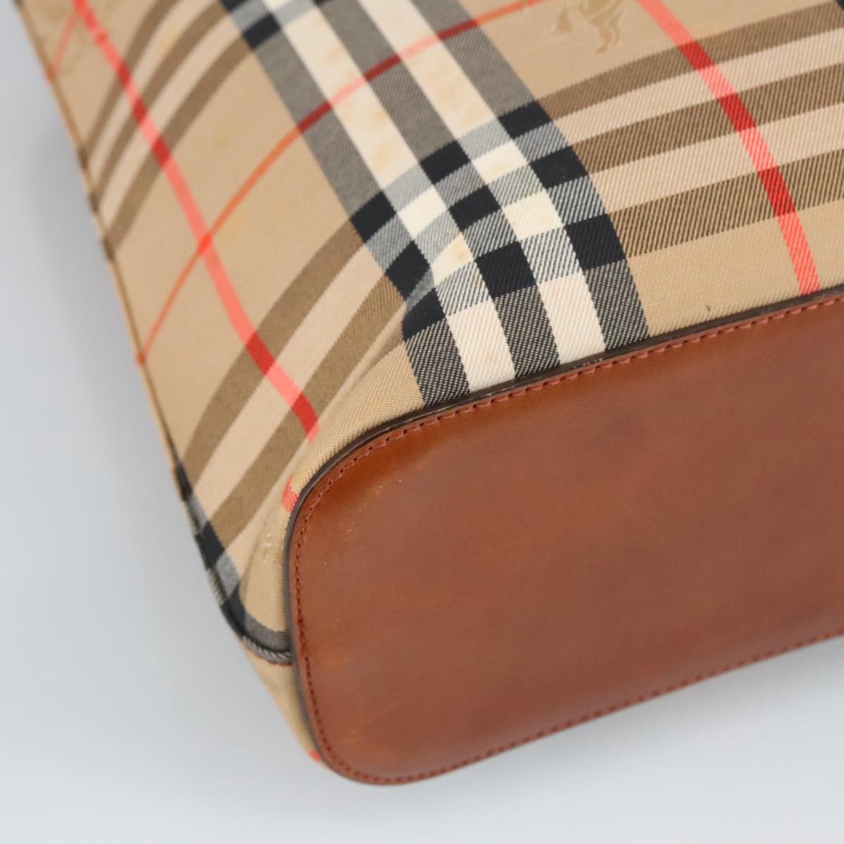 Burberry Nova Check Beige Canvas Tote Bag (Pre-Owned) Size ONE SIZE - 12 Thumbnail