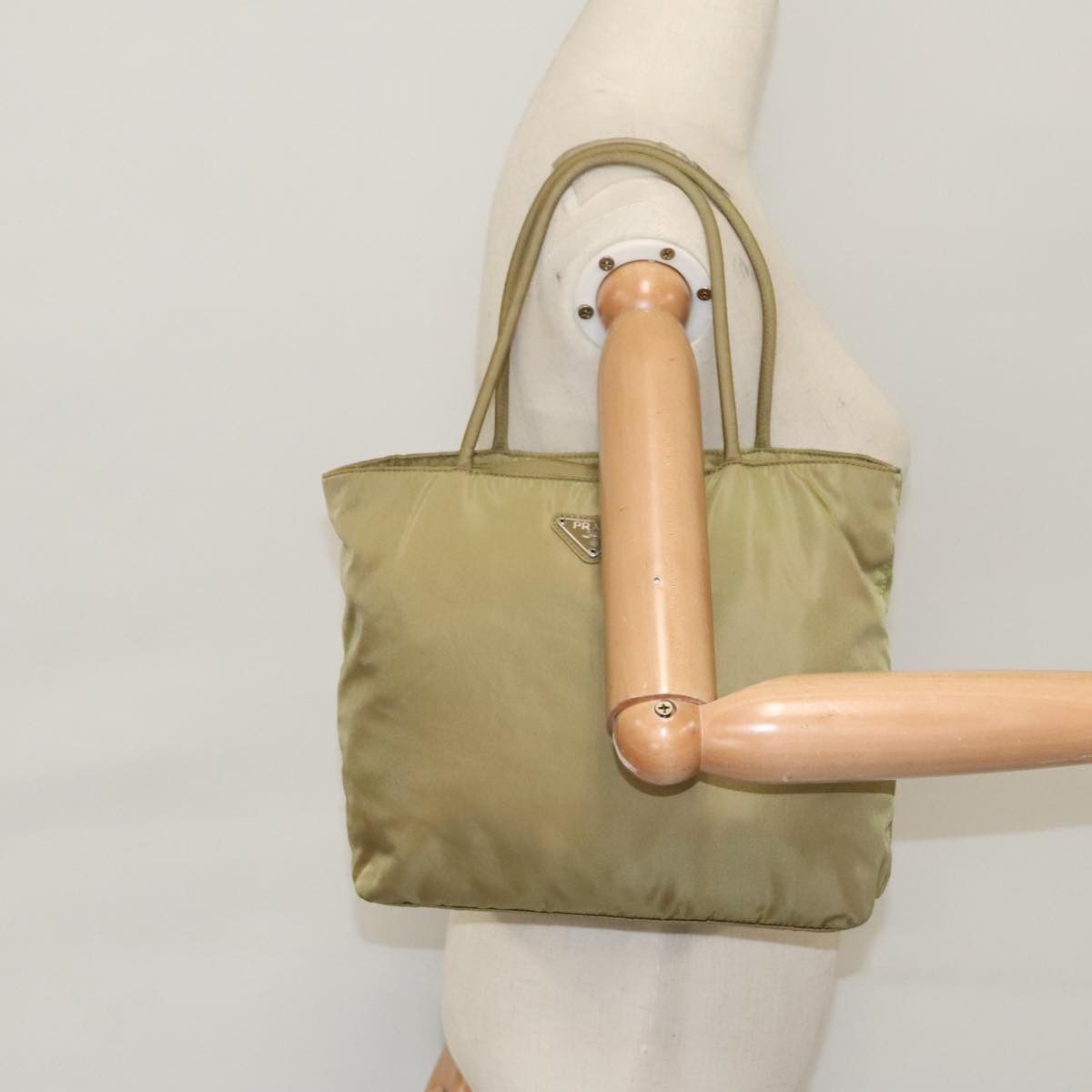 Prada Tessuto Beige Synthetic Handbag (Pre-Owned) Size ONE SIZE - 11 Thumbnail