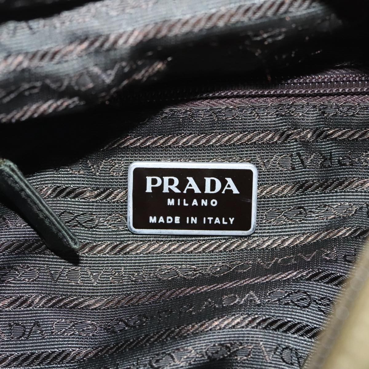 Prada Tessuto Beige Synthetic Handbag (Pre-Owned) Size ONE SIZE - 9 Thumbnail