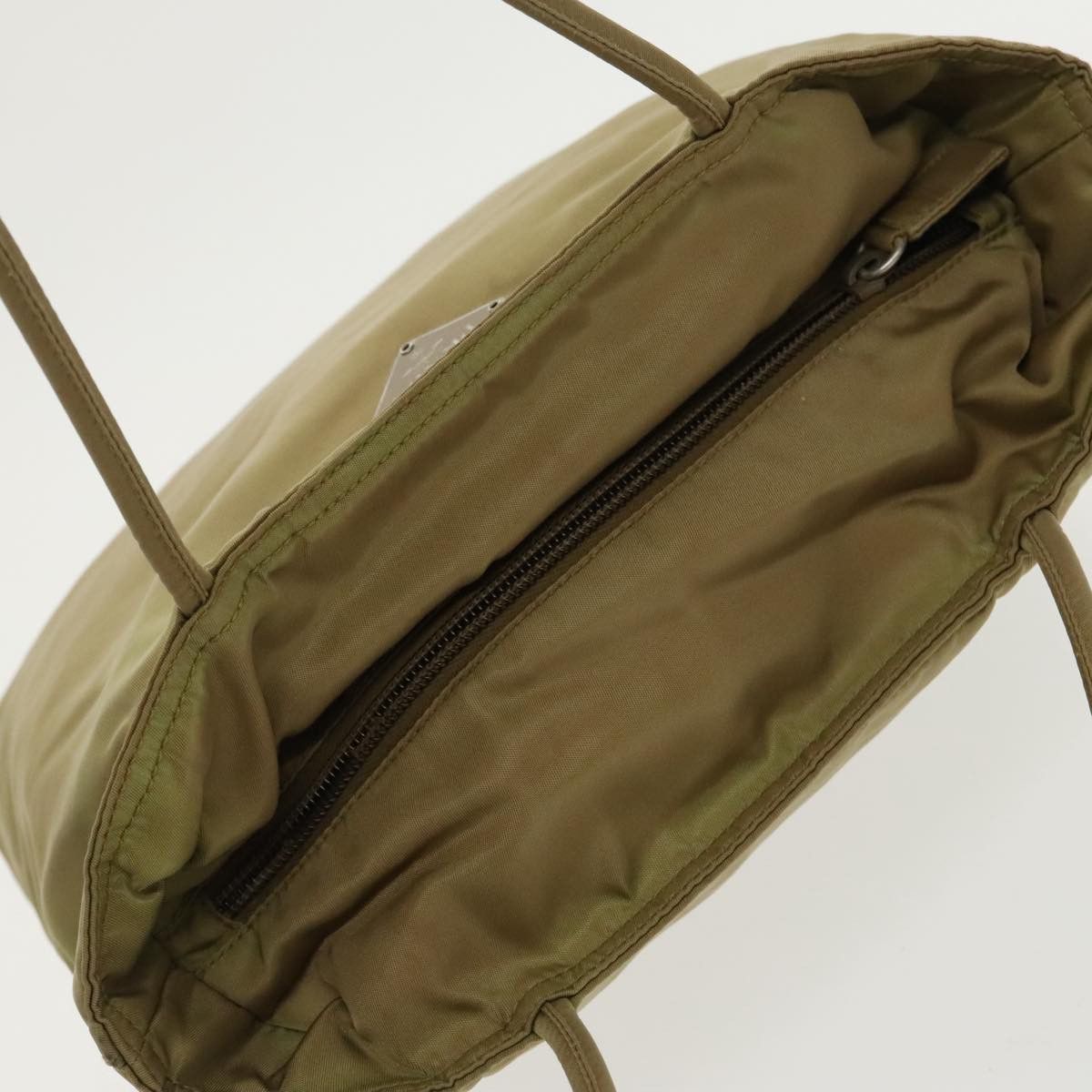 Prada Tessuto Beige Synthetic Handbag (Pre-Owned) Size ONE SIZE - 14 Thumbnail