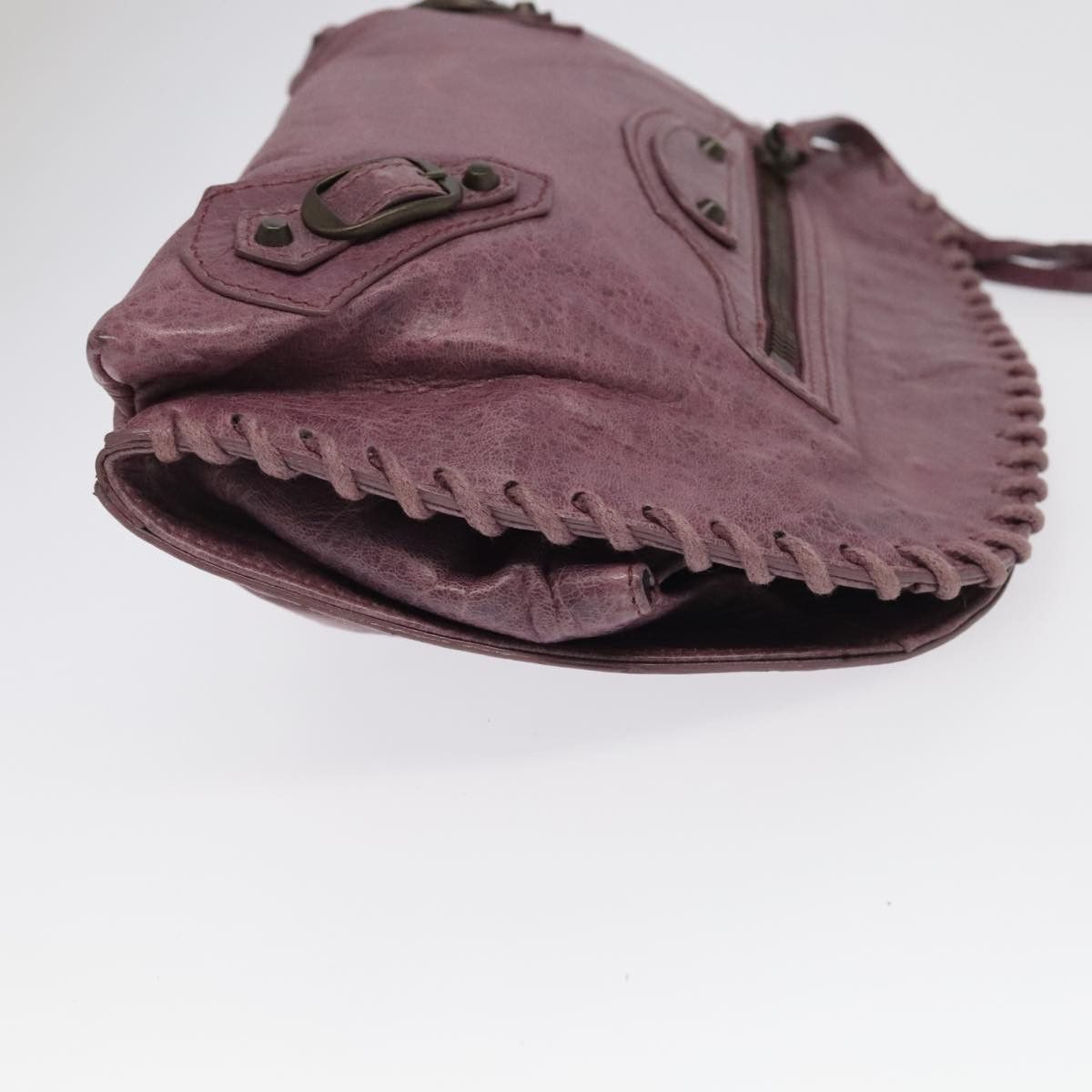 Balenciaga City Purple Leather Shoulder Bag (Pre-Owned) Size ONE SIZE - 3 Thumbnail
