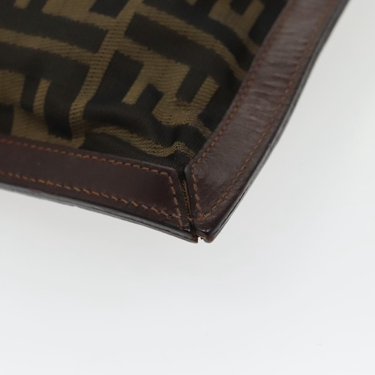 Fendi Zucca Brown Canvas Clutch Bag (Pre-Owned) Size ONE SIZE - 14 Thumbnail