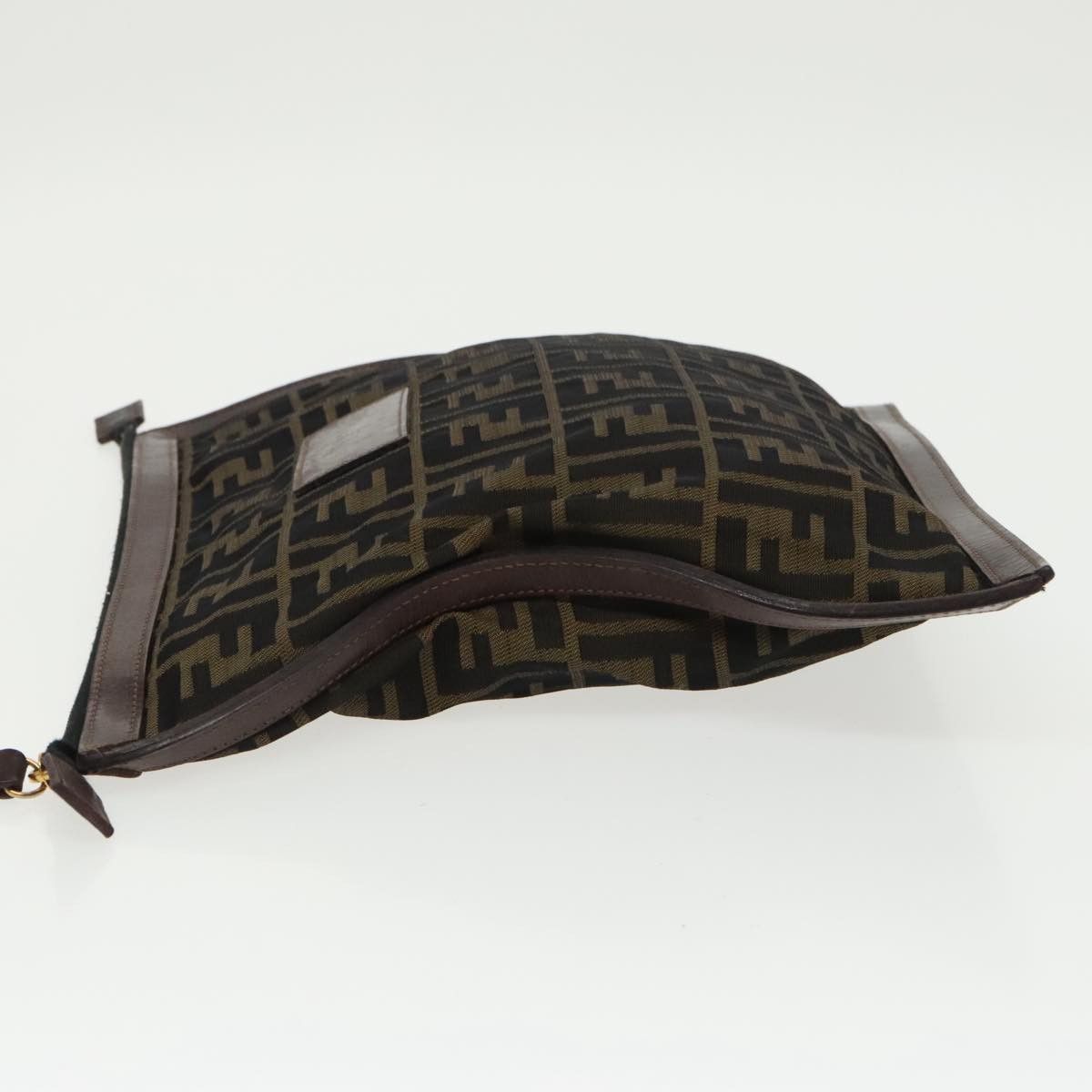 Fendi Zucca Brown Canvas Clutch Bag (Pre-Owned) Size ONE SIZE - 10 Thumbnail