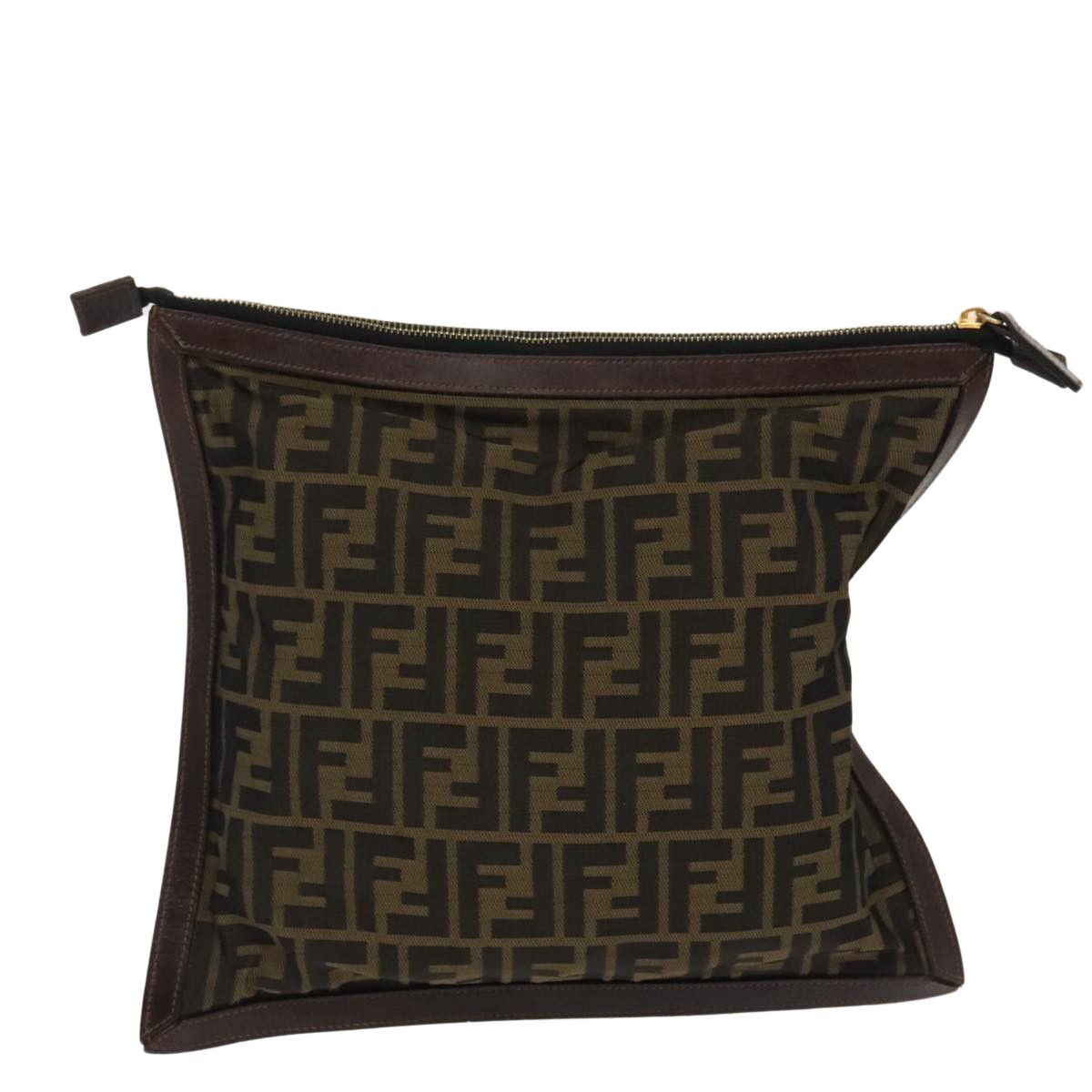 Fendi Zucca Brown Canvas Clutch Bag (Pre-Owned) Size ONE SIZE - 2 Thumbnail