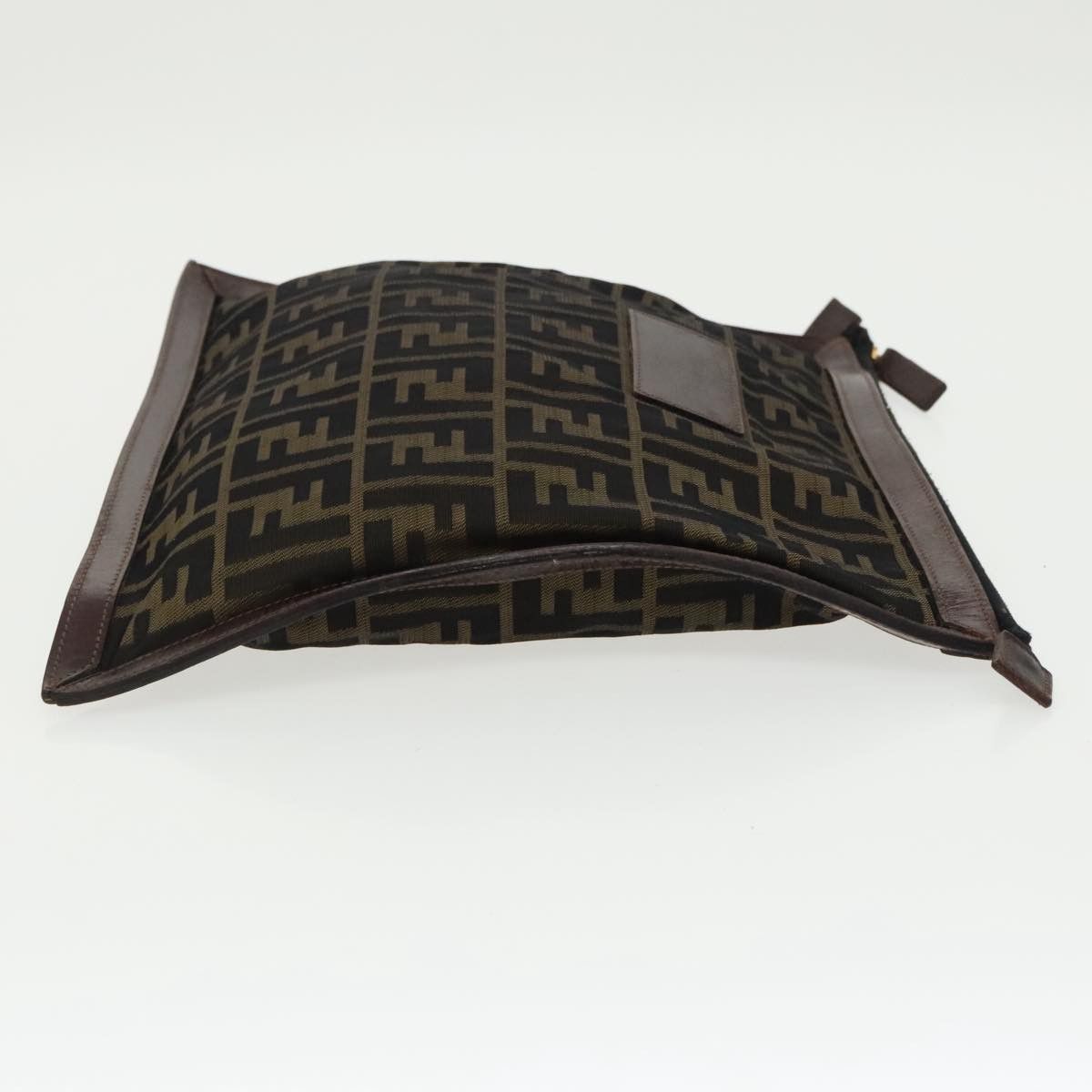 Fendi Zucca Brown Canvas Clutch Bag (Pre-Owned) Size ONE SIZE - 3 Thumbnail