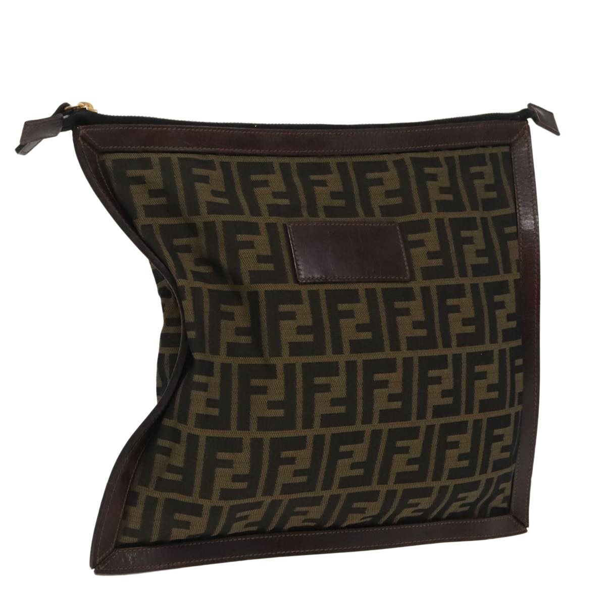 Fendi Zucca Brown Canvas Clutch Bag (Pre-Owned) Size ONE SIZE - 16 Thumbnail