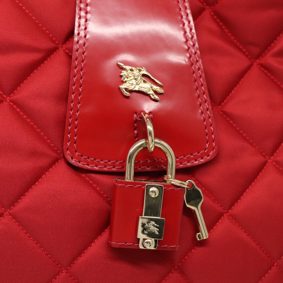 Burberry Red Synthetic Shoulder Bag (Pre-Owned) Size ONE SIZE - 11 Thumbnail