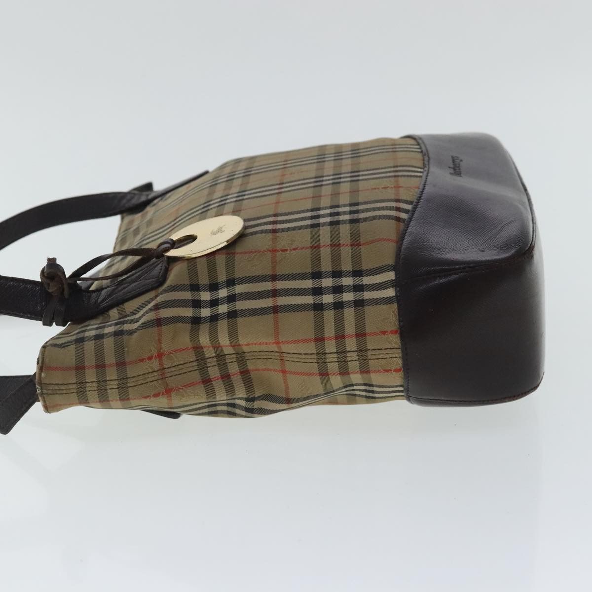 Burberry Nova Check Beige Canvas Tote Bag (Pre-Owned) Size ONE SIZE - 4 Thumbnail