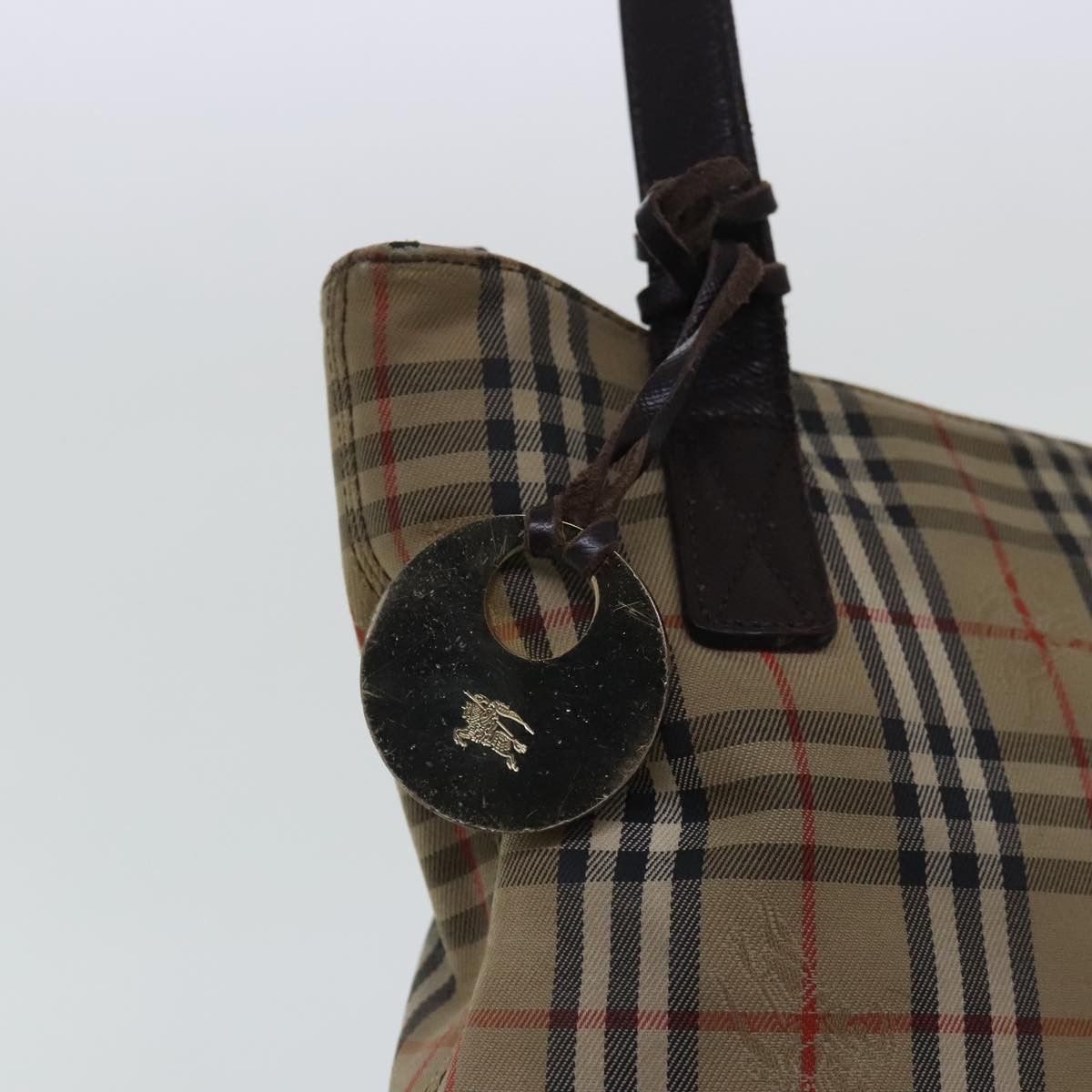 Burberry Nova Check Beige Canvas Tote Bag (Pre-Owned) Size ONE SIZE - 12 Thumbnail