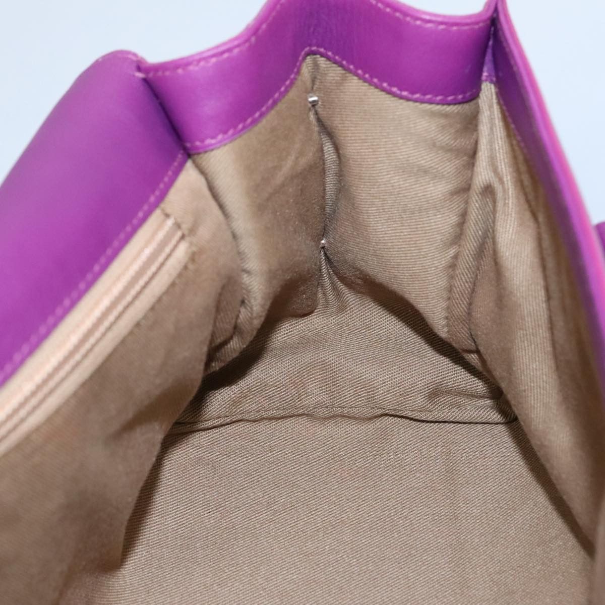 Salvatore Ferragamo Gancini Purple Leather Shoulder Bag (Pre-Owned) Size ONE SIZE - 18 Thumbnail