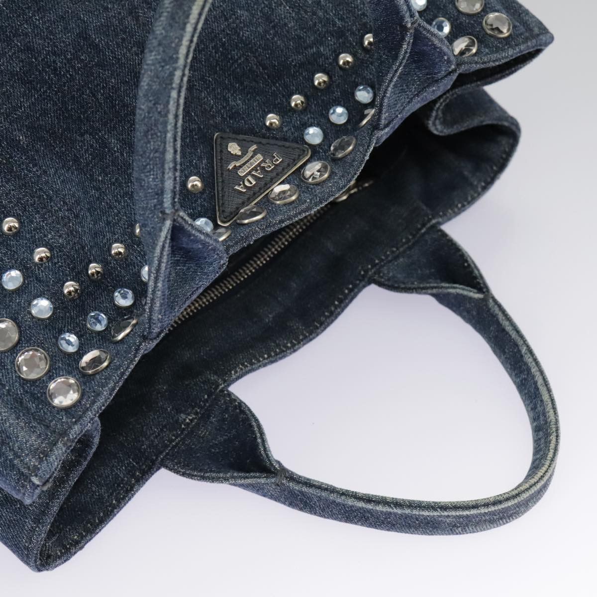 Prada Canapa Blue Denim - Jeans Handbag (Pre-Owned) Size ONE SIZE - 14 Thumbnail