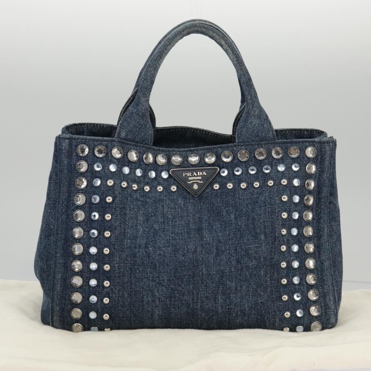 Prada Canapa Blue Denim - Jeans Handbag (Pre-Owned) Size ONE SIZE - 10 Thumbnail