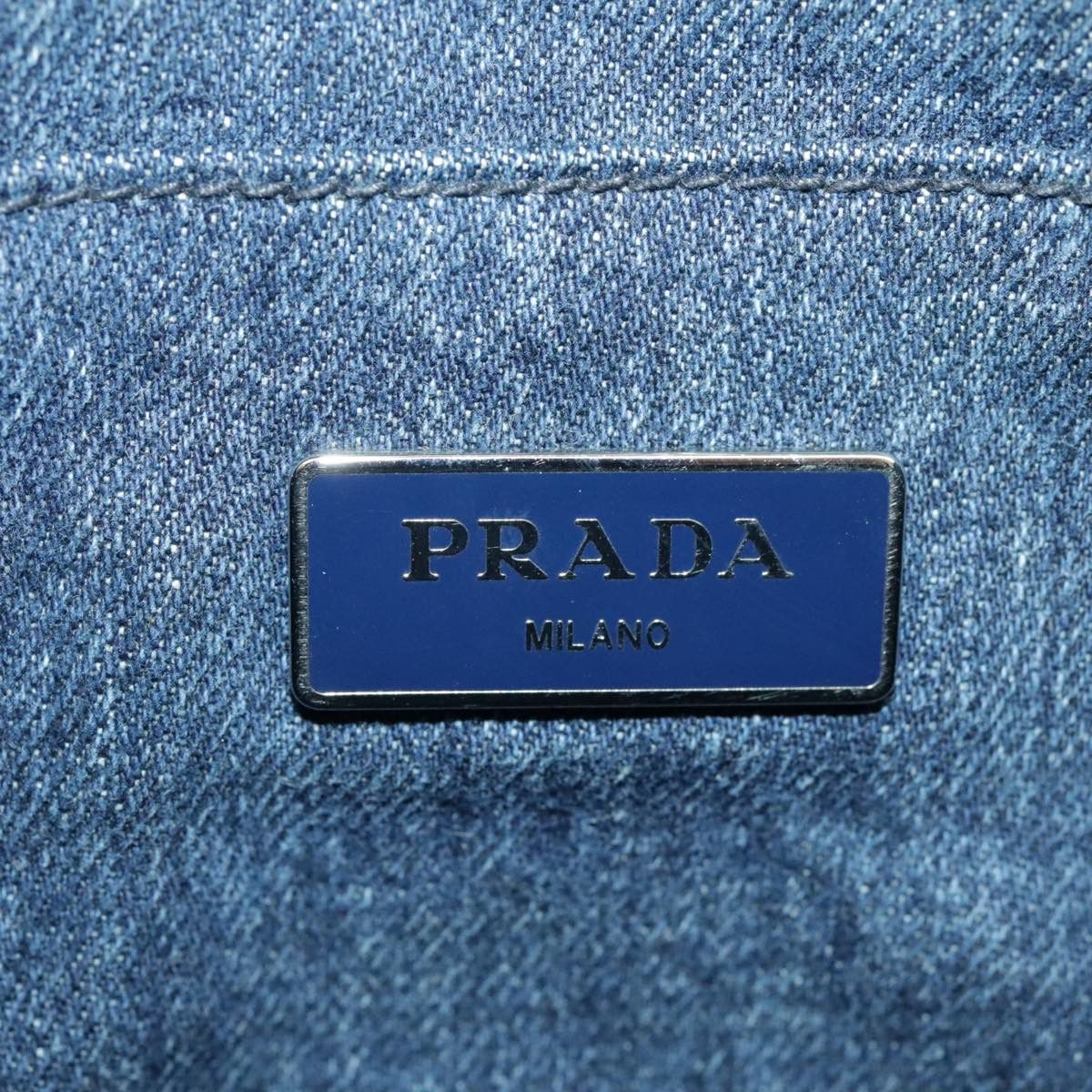 Prada Canapa Blue Denim - Jeans Handbag (Pre-Owned) Size ONE SIZE - 8 Thumbnail
