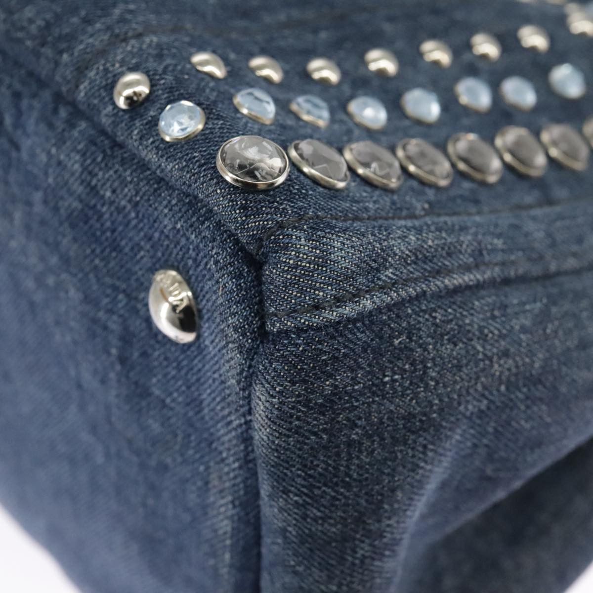 Prada Canapa Blue Denim - Jeans Handbag (Pre-Owned) Size ONE SIZE - 17 Thumbnail