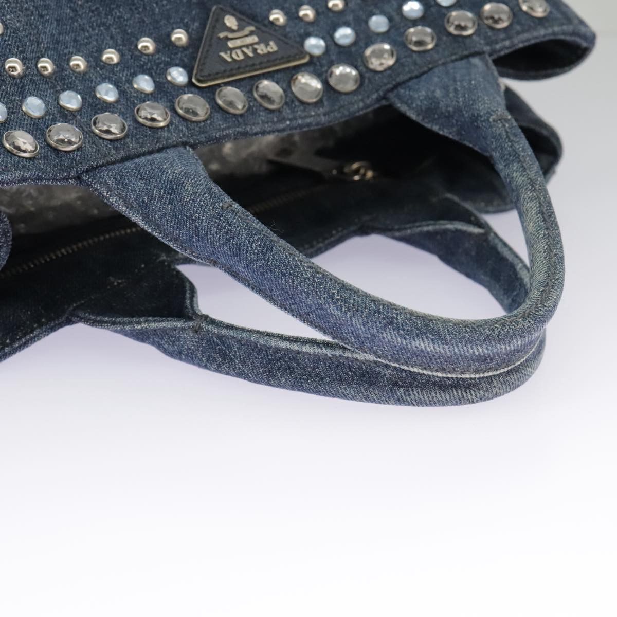 Prada Canapa Blue Denim - Jeans Handbag (Pre-Owned) Size ONE SIZE - 15 Thumbnail