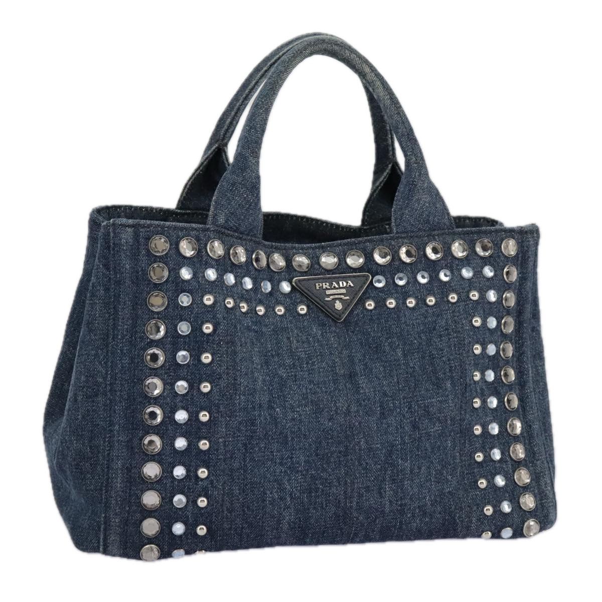 Prada Canapa Blue Denim - Jeans Handbag (Pre-Owned) Size ONE SIZE - 12 Thumbnail