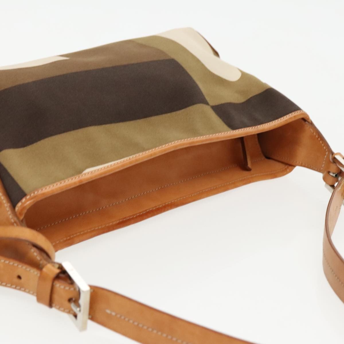 Bally Brown Canvas Shoulder Bag (Pre-Owned) Size ONE SIZE - 12 Thumbnail