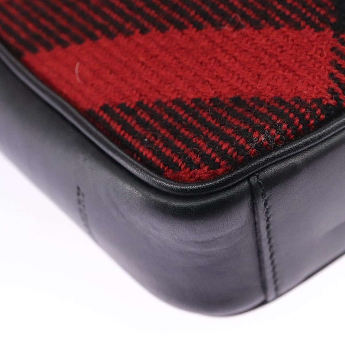 Burberry Red Wool Shoulder Bag (Pre-Owned) Size ONE SIZE - 12 Thumbnail