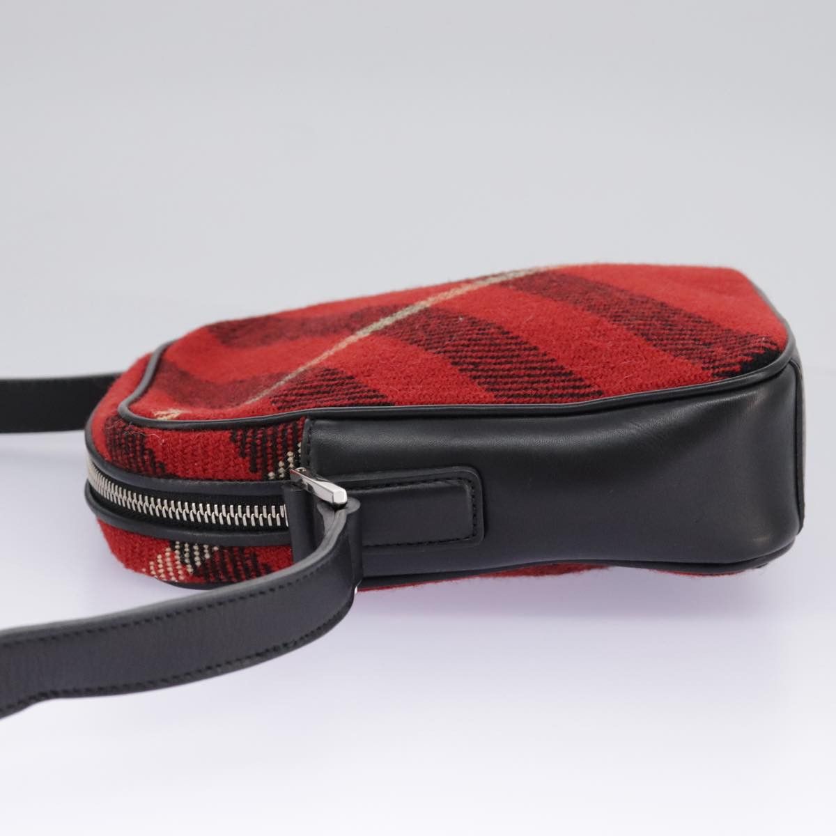 Burberry Red Wool Shoulder Bag (Pre-Owned) Size ONE SIZE - 4 Thumbnail