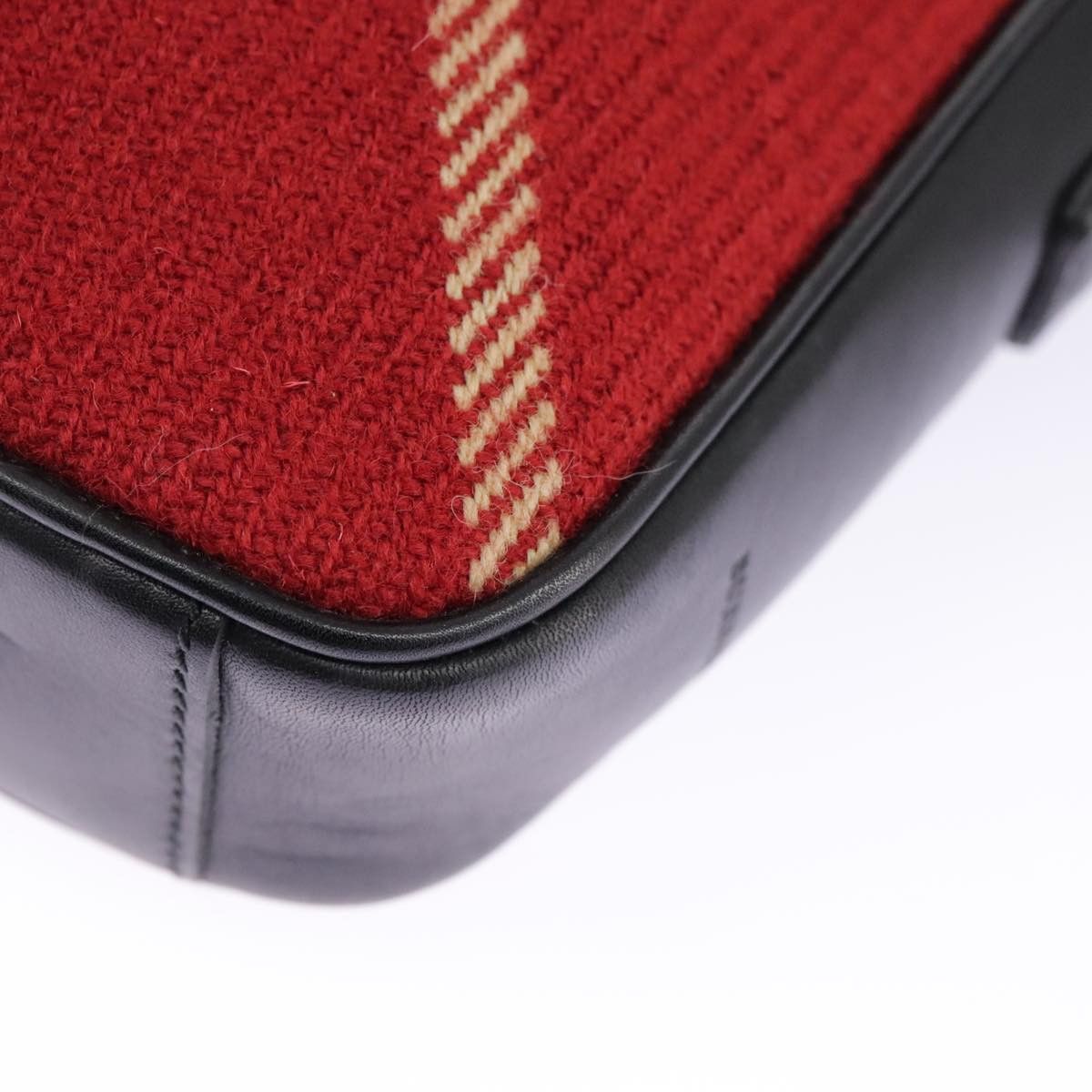 Burberry Red Wool Shoulder Bag (Pre-Owned) Size ONE SIZE - 11 Thumbnail