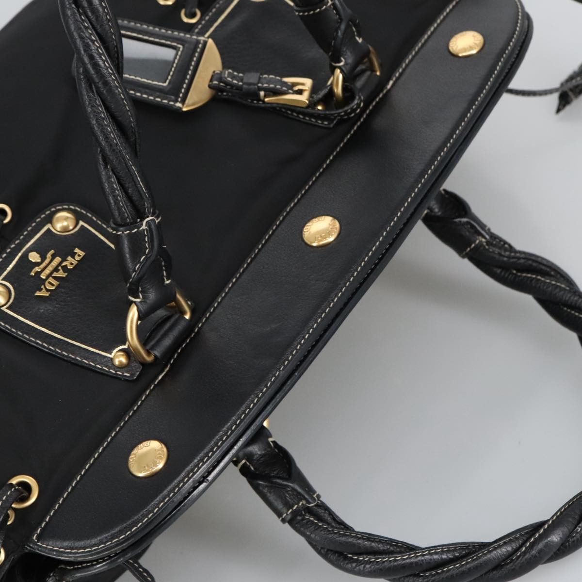 Prada Black Synthetic Handbag (Pre-Owned) Size ONE SIZE - 6 Thumbnail