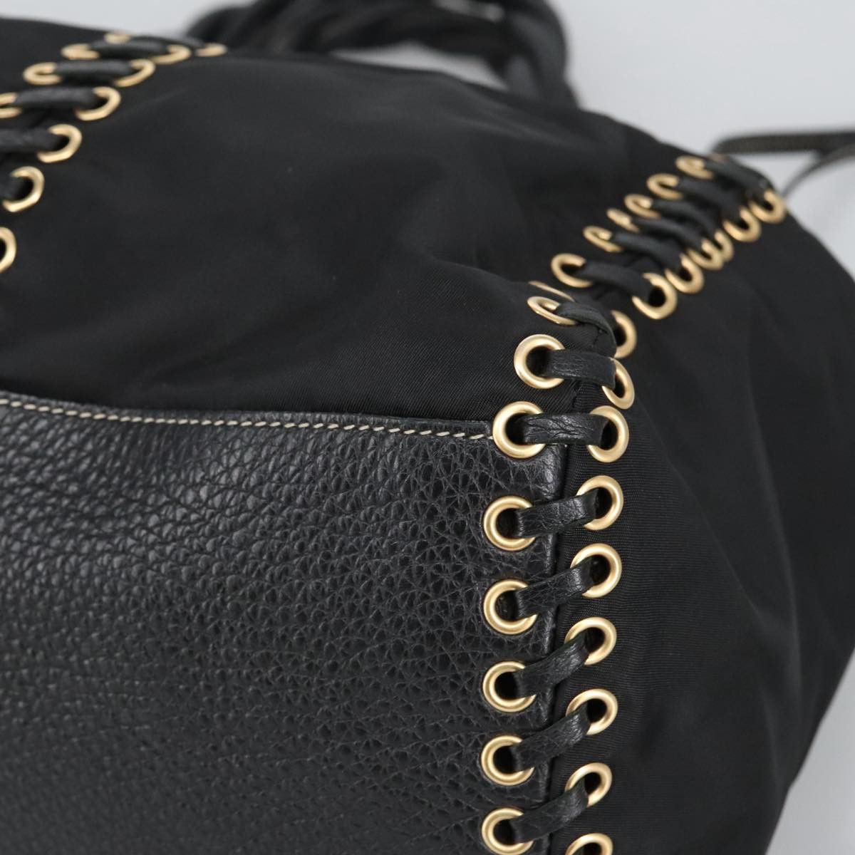 Prada Black Synthetic Handbag (Pre-Owned) Size ONE SIZE - 10 Thumbnail