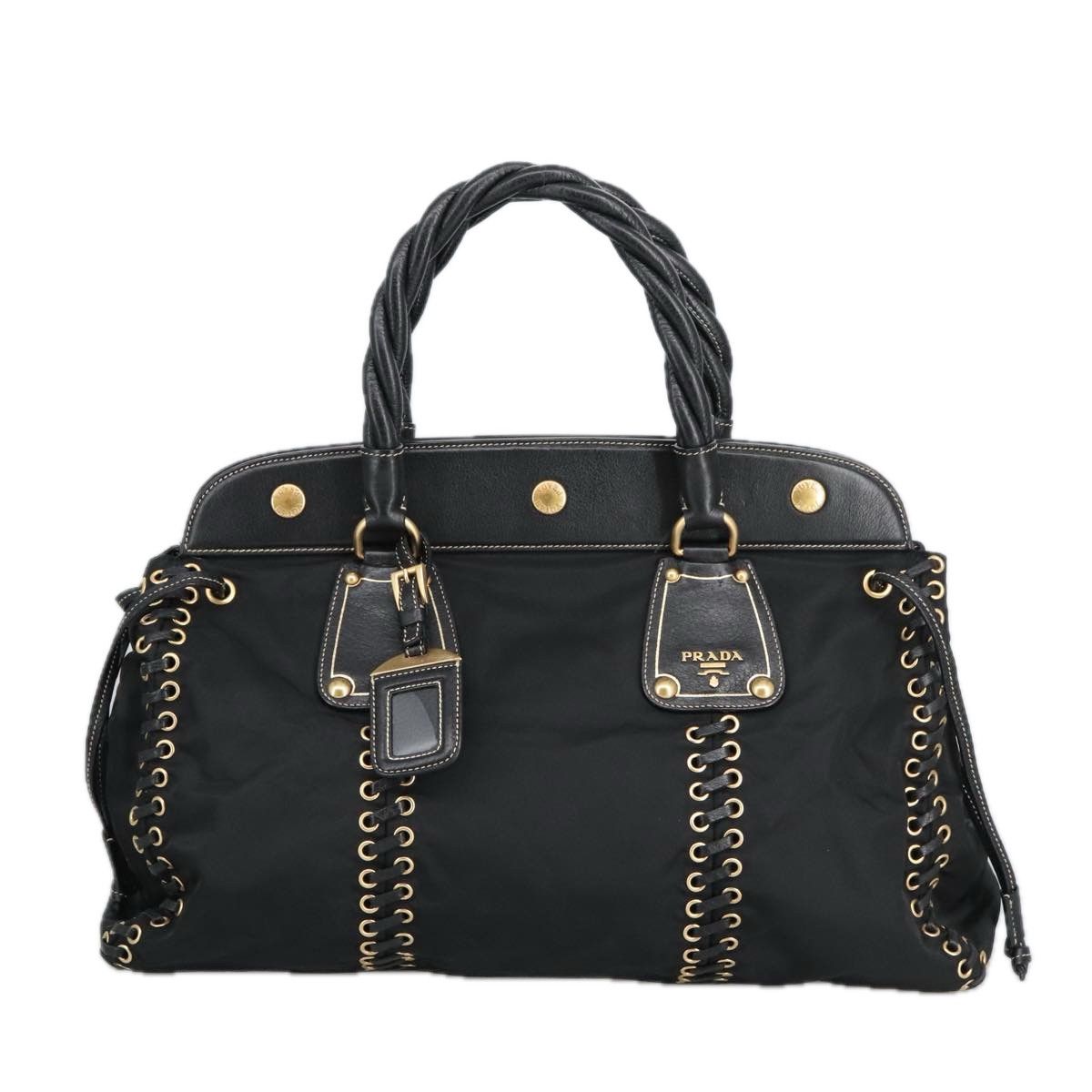 Prada Black Synthetic Handbag (Pre-Owned) Size ONE SIZE - 2 Thumbnail