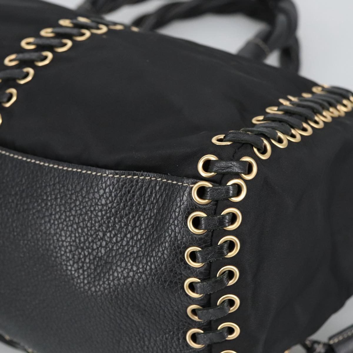 Prada Black Synthetic Handbag (Pre-Owned) Size ONE SIZE - 12 Thumbnail