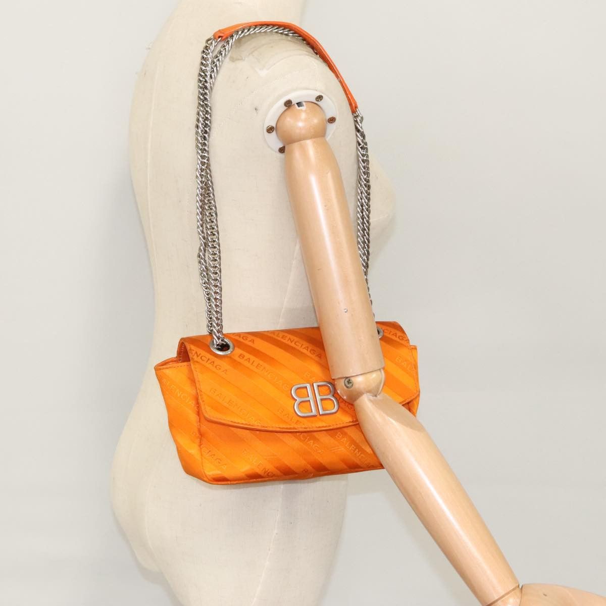 Balenciaga Bb Chaine Orange Synthetic Shoulder Bag (Pre-Owned) Size ONE SIZE - 16 Thumbnail