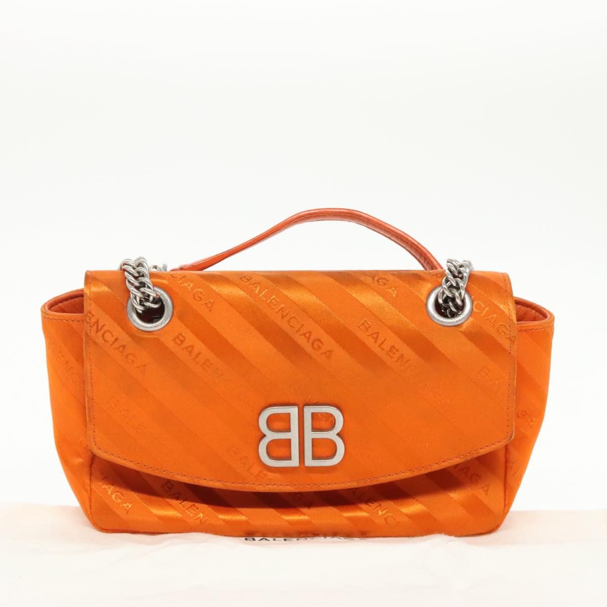 Balenciaga Bb Chaine Orange Synthetic Shoulder Bag (Pre-Owned) Size ONE SIZE - 15 Thumbnail