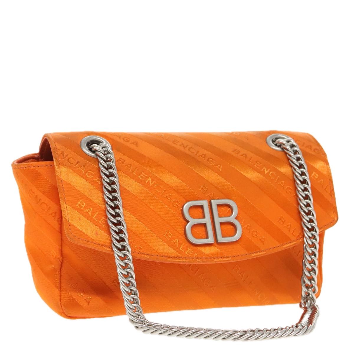 Balenciaga Bb Chaine Orange Synthetic Shoulder Bag (Pre-Owned) Size ONE SIZE - 17 Thumbnail
